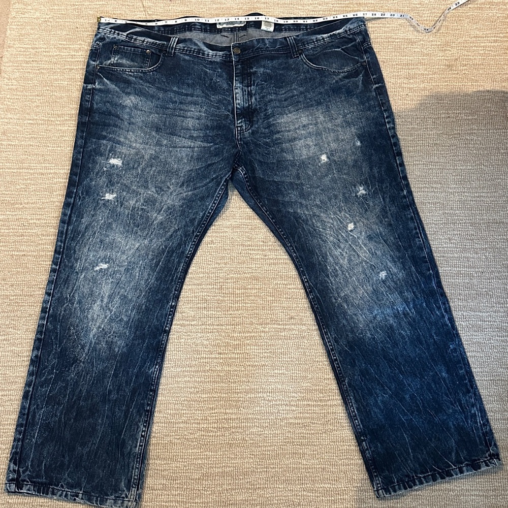 Distressed Blue Jeans